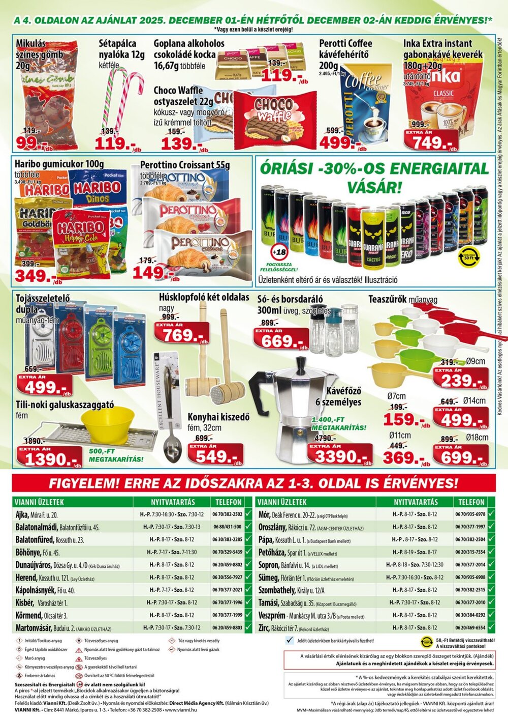 Vianni drogéria akciós újság 2025.11.26-tól - 4. oldal.