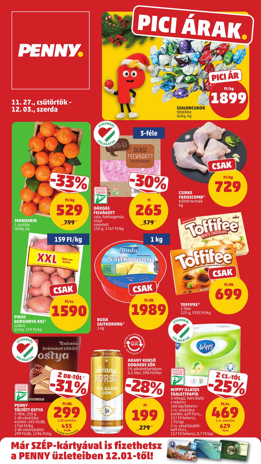 Penny Market akciós újság 2025.11.27-től - 1. oldal.