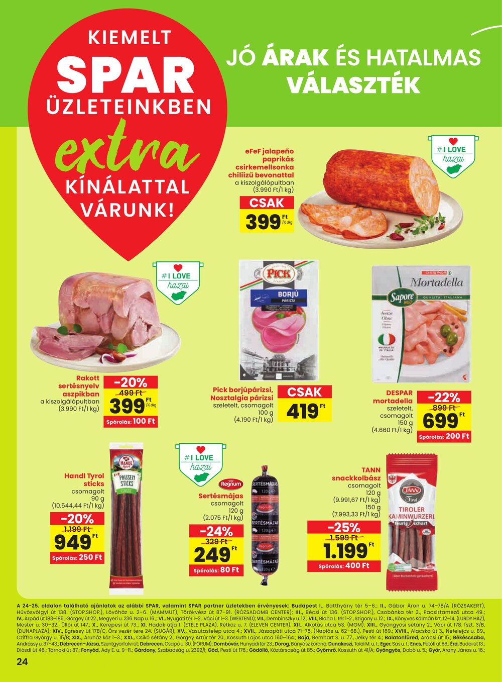 Spar Extra akciós újság 2025.11.27-től - 1. oldal.