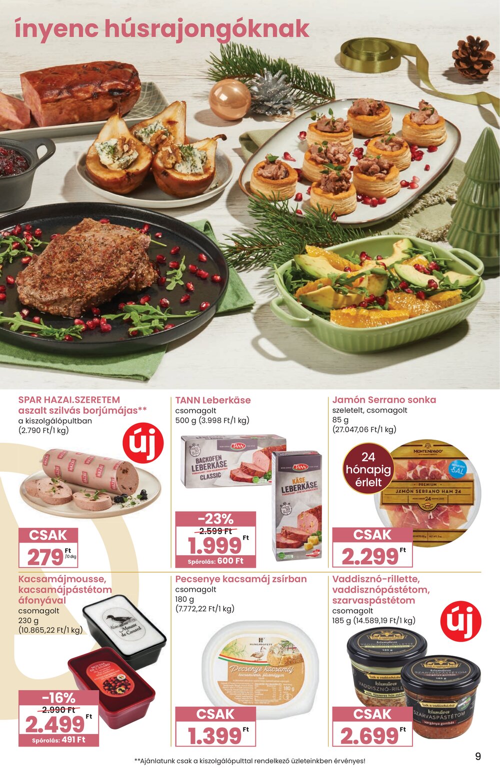 Spar akciós újság 2025.11.27-től - 9. oldal.