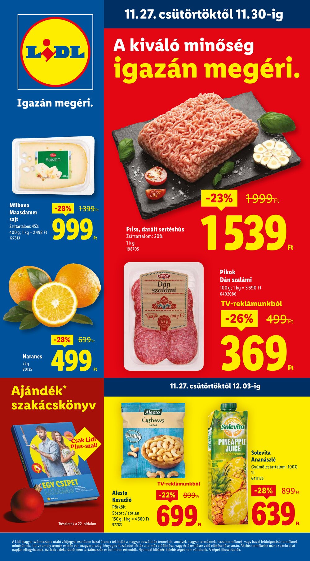 Lidl akciós újság 2025.11.27-től - 1. oldal.