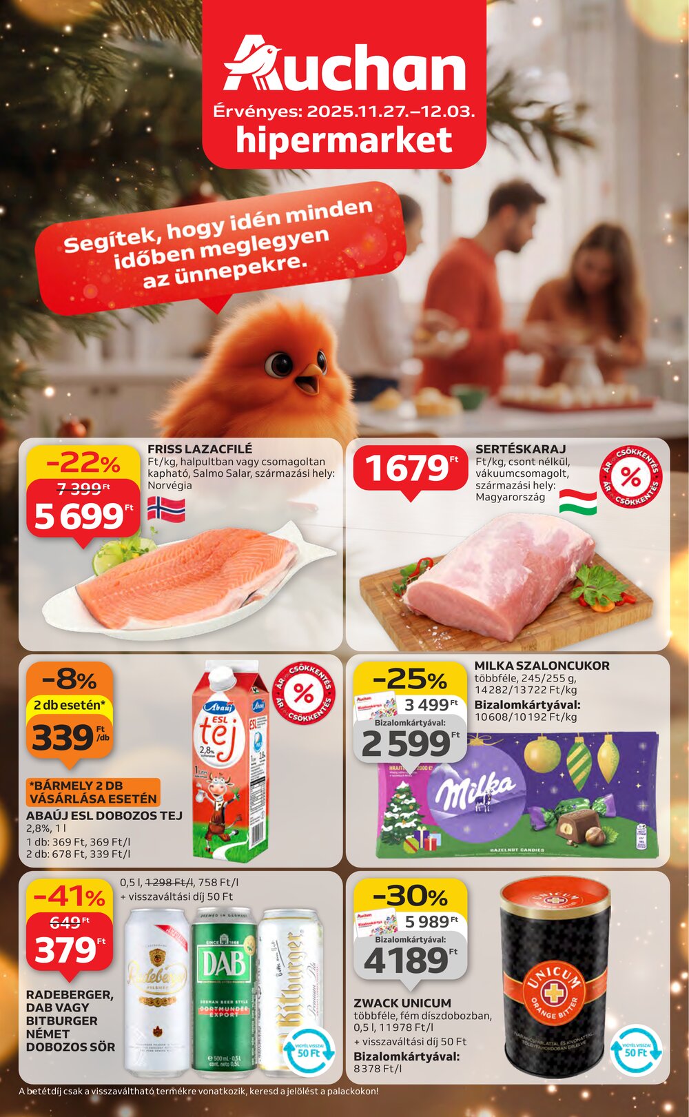 Auchan akciós újság 2025.11.27-től - 1. oldal.