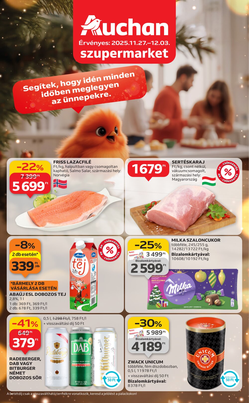 Auchan akciós újság 2025.11.27-től - 1. oldal.