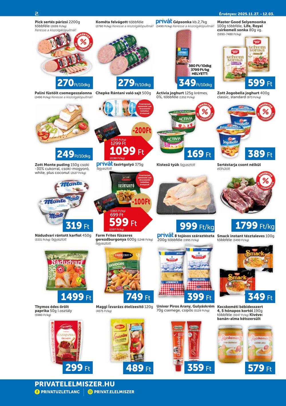 Privát akciós újság 2025.11.27-től - 2. oldal.