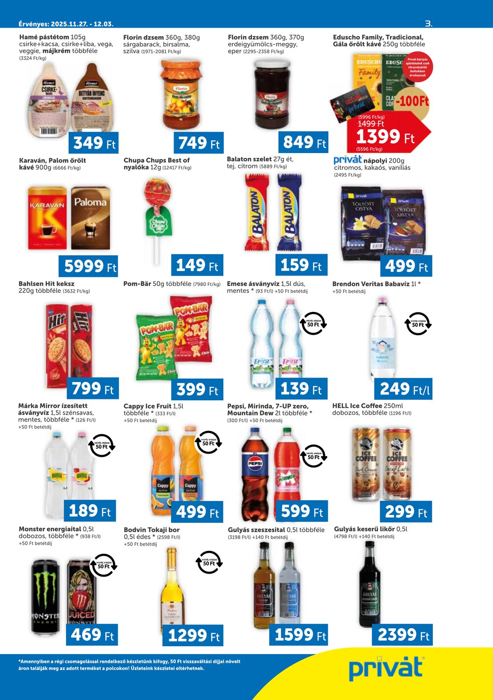 Privát akciós újság 2025.11.27-től - 3. oldal.