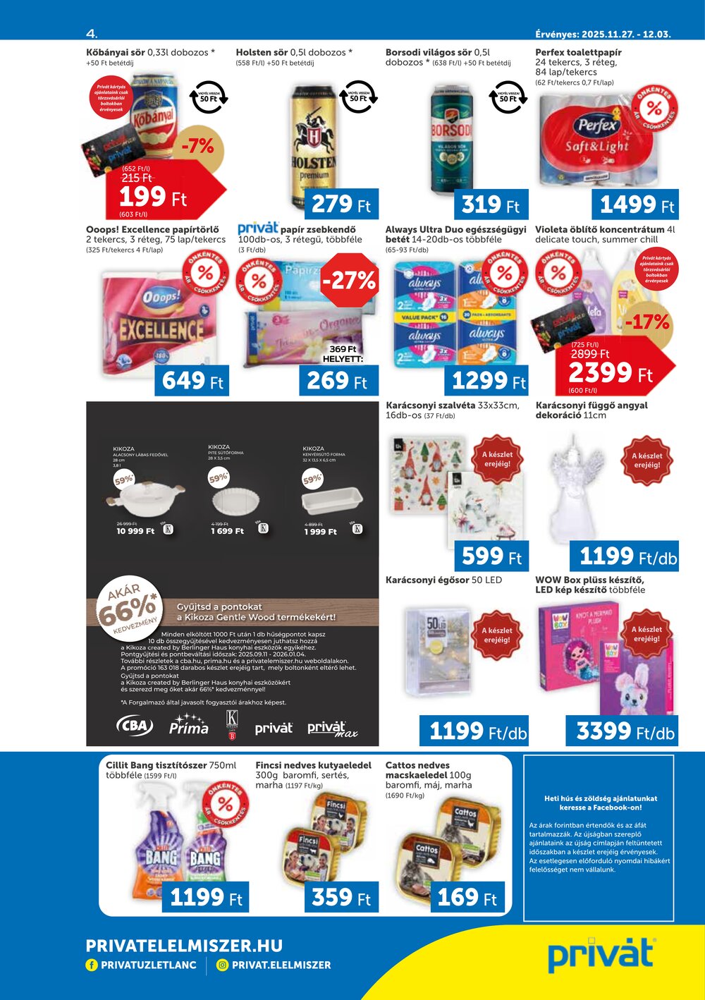 Privát akciós újság 2025.11.27-től - 4. oldal.