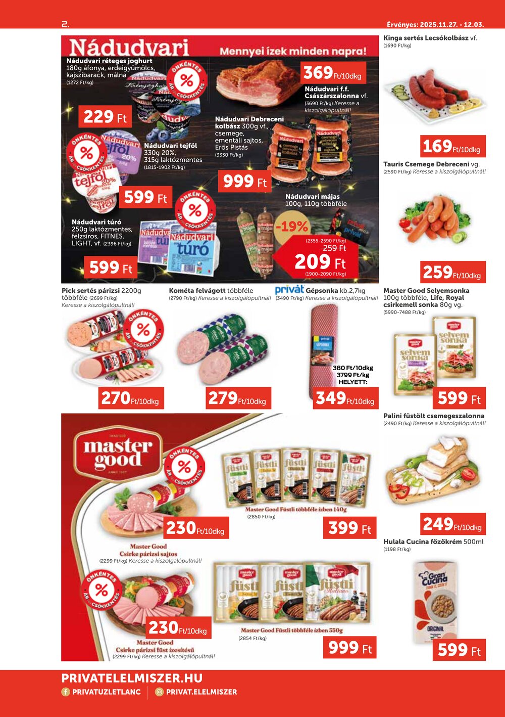 Privát akciós újság 2025.11.27-től - 2. oldal.