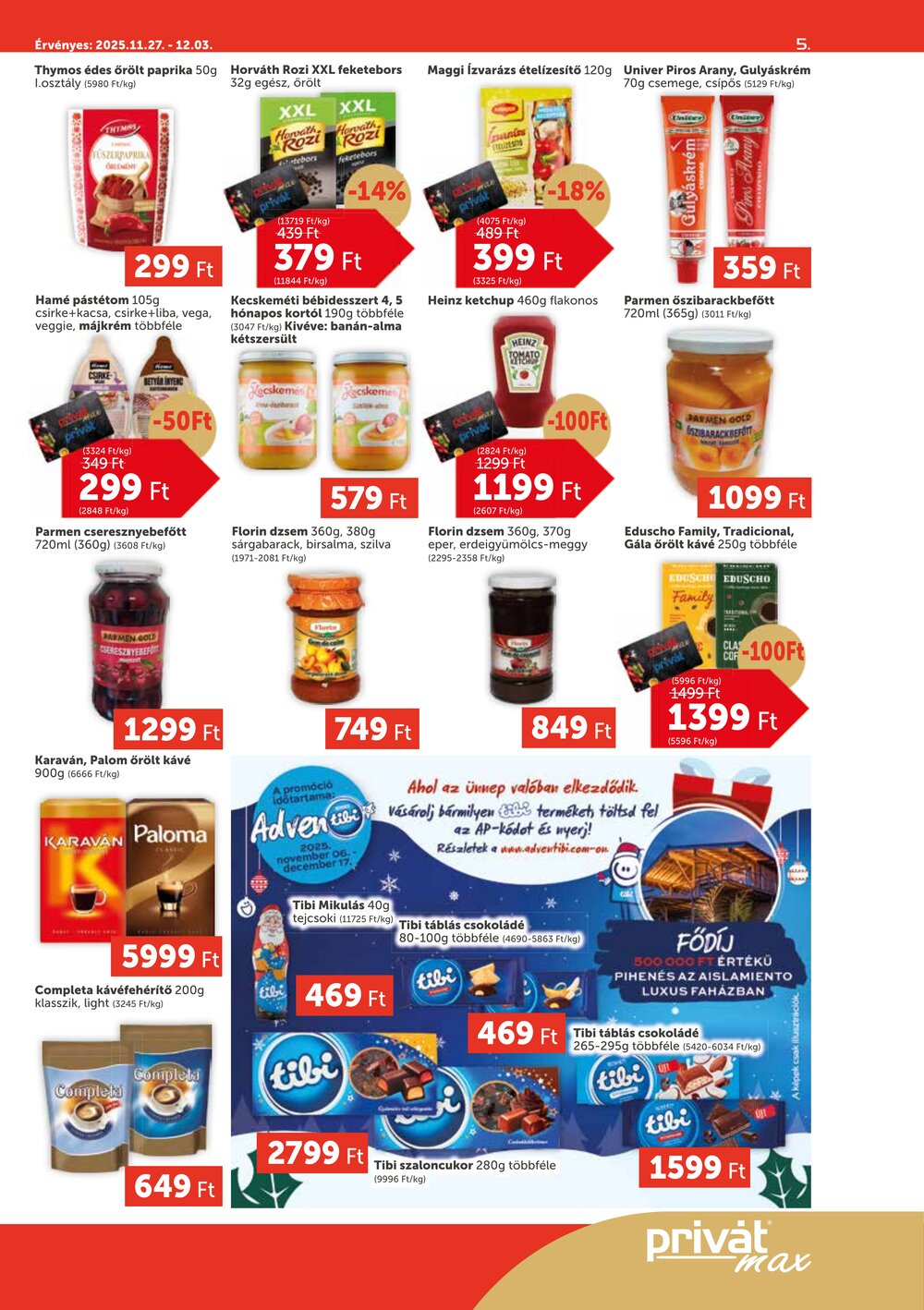 Privát akciós újság 2025.11.27-től - 5. oldal.
