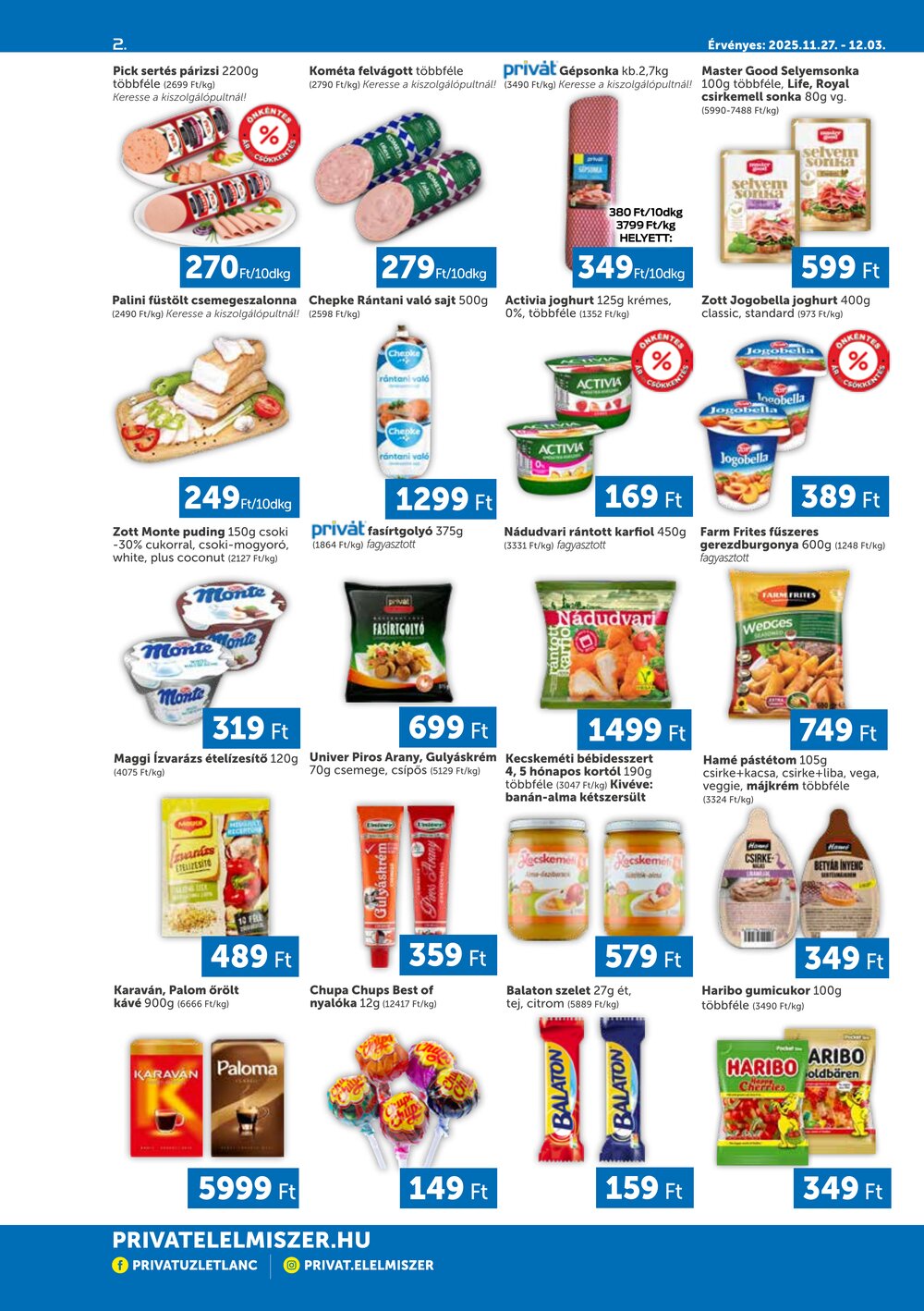 Privát akciós újság 2025.11.27-től - 2. oldal.
