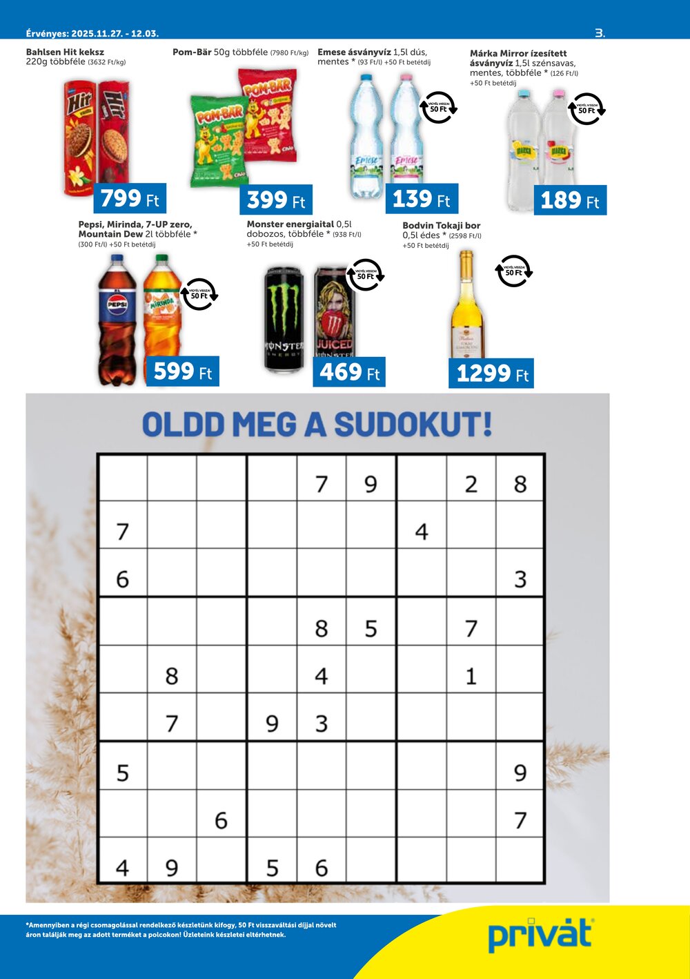 Privát akciós újság 2025.11.27-től - 3. oldal.