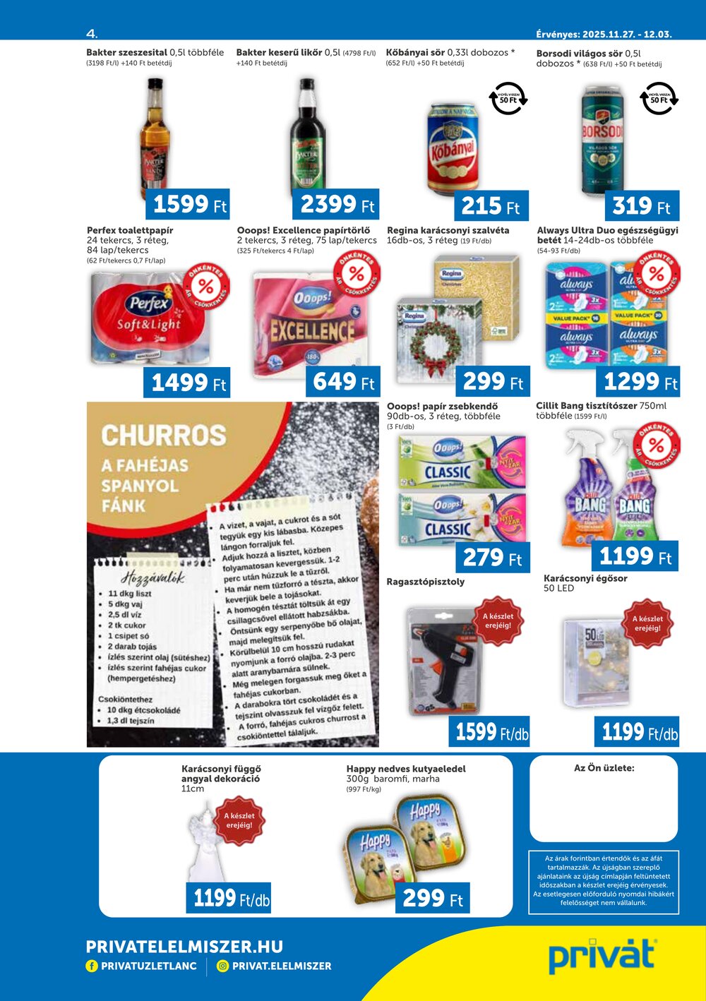 Privát akciós újság 2025.11.27-től - 4. oldal.