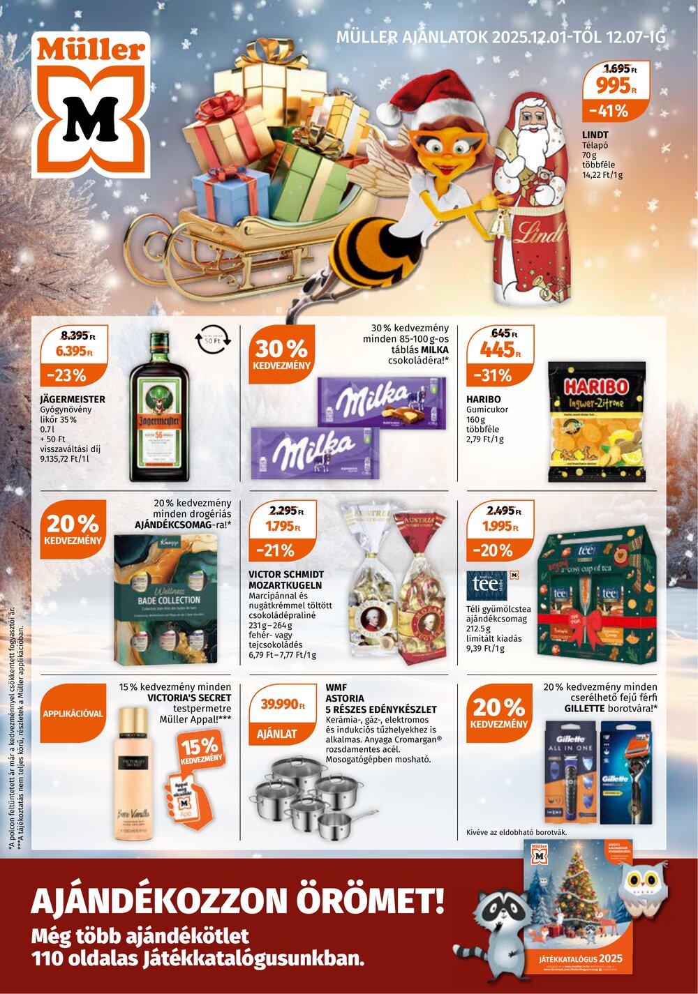 Müller drogéria akciós újság 2025.12.01-től - 1. oldal.