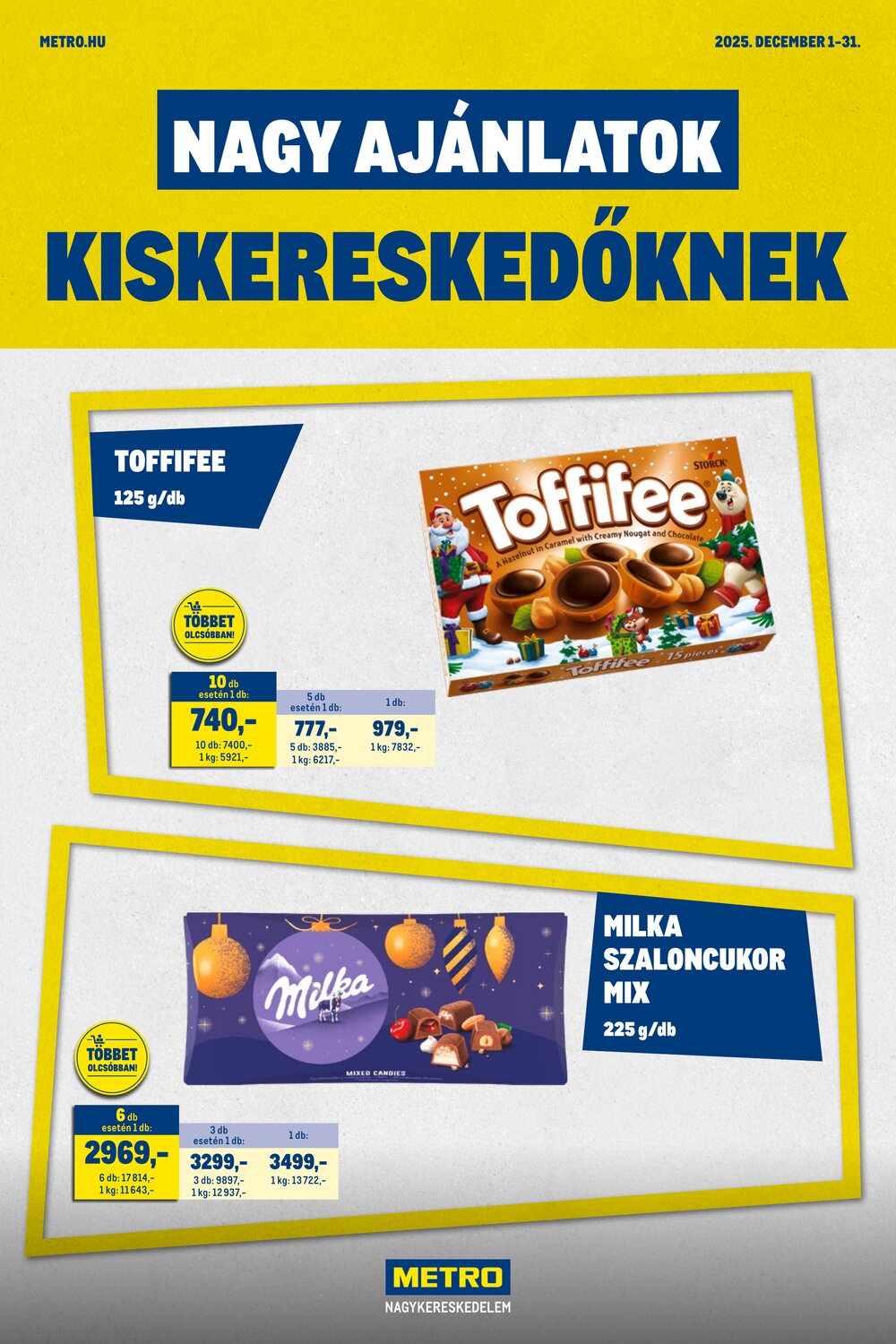 METRO akciós újság 2025.12.01-től - 1. oldal.
