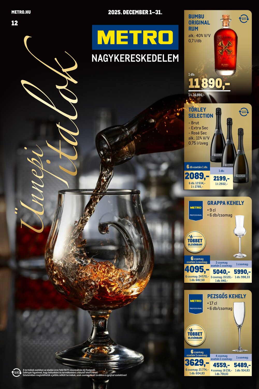 METRO akciós újság 2025.12.01-től - 1. oldal.
