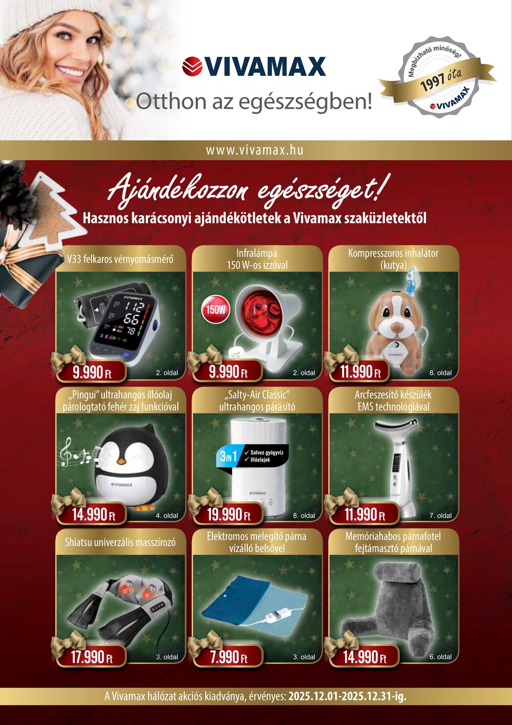 Vivamax akciós újság 2025.12.01-től - 1. oldal.