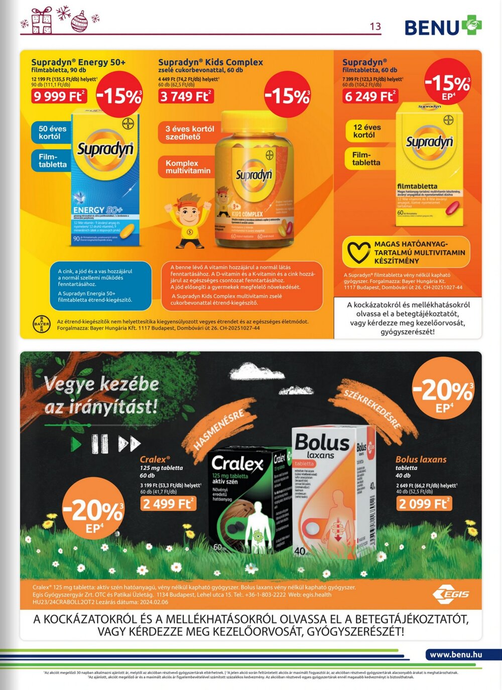 BENU Gyógyszertárak akciós újság 2025.12.01-től - 13. oldal.