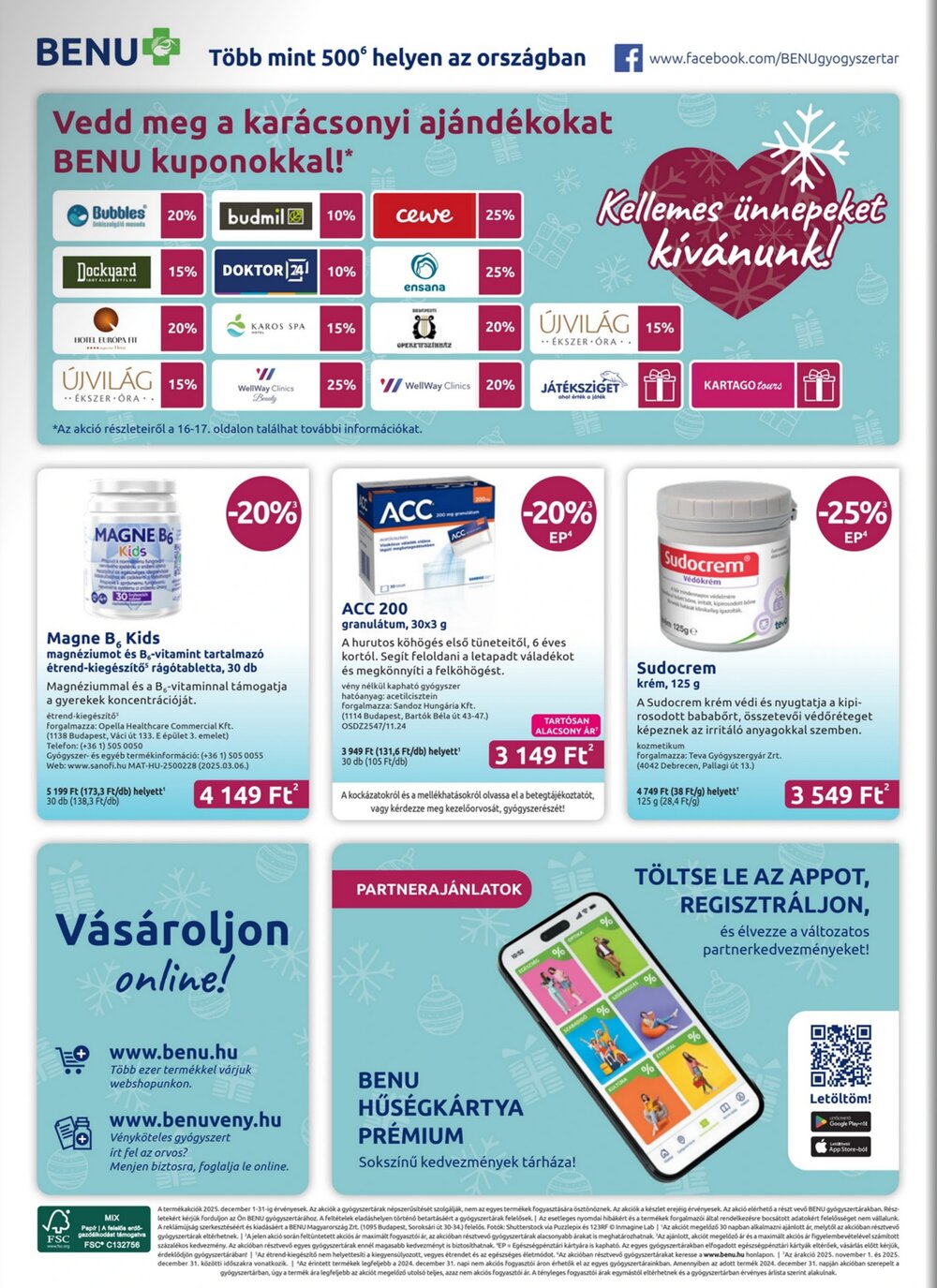 BENU Gyógyszertárak akciós újság 2025.12.01-től - 32. oldal.