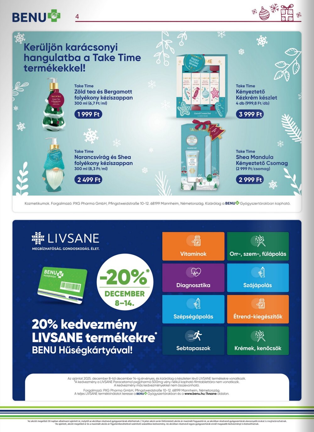 BENU Gyógyszertárak akciós újság 2025.12.01-től - 4. oldal.