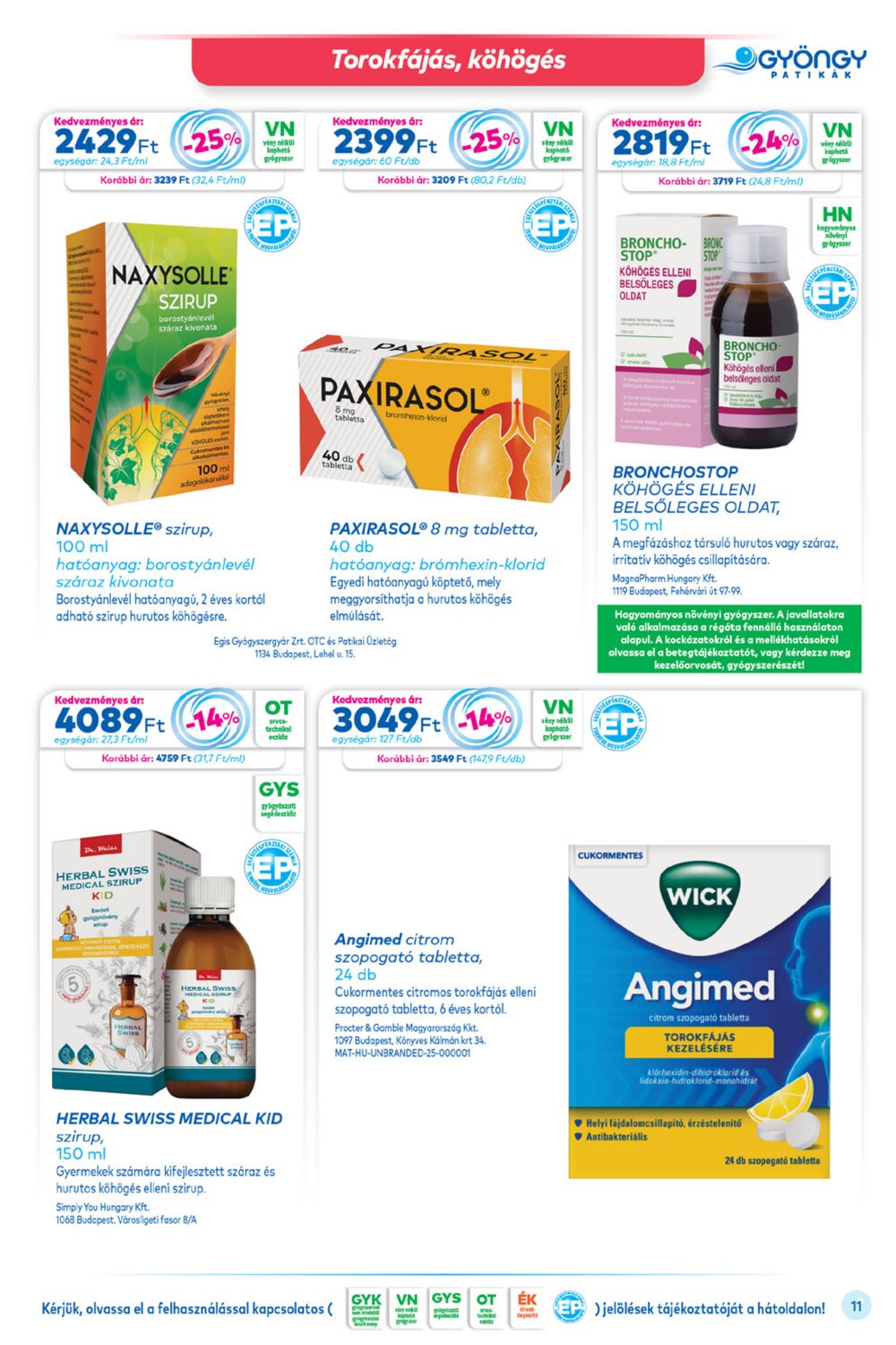 Gyöngy Patikák akciós újság 2025.12.01-től - 11. oldal.
