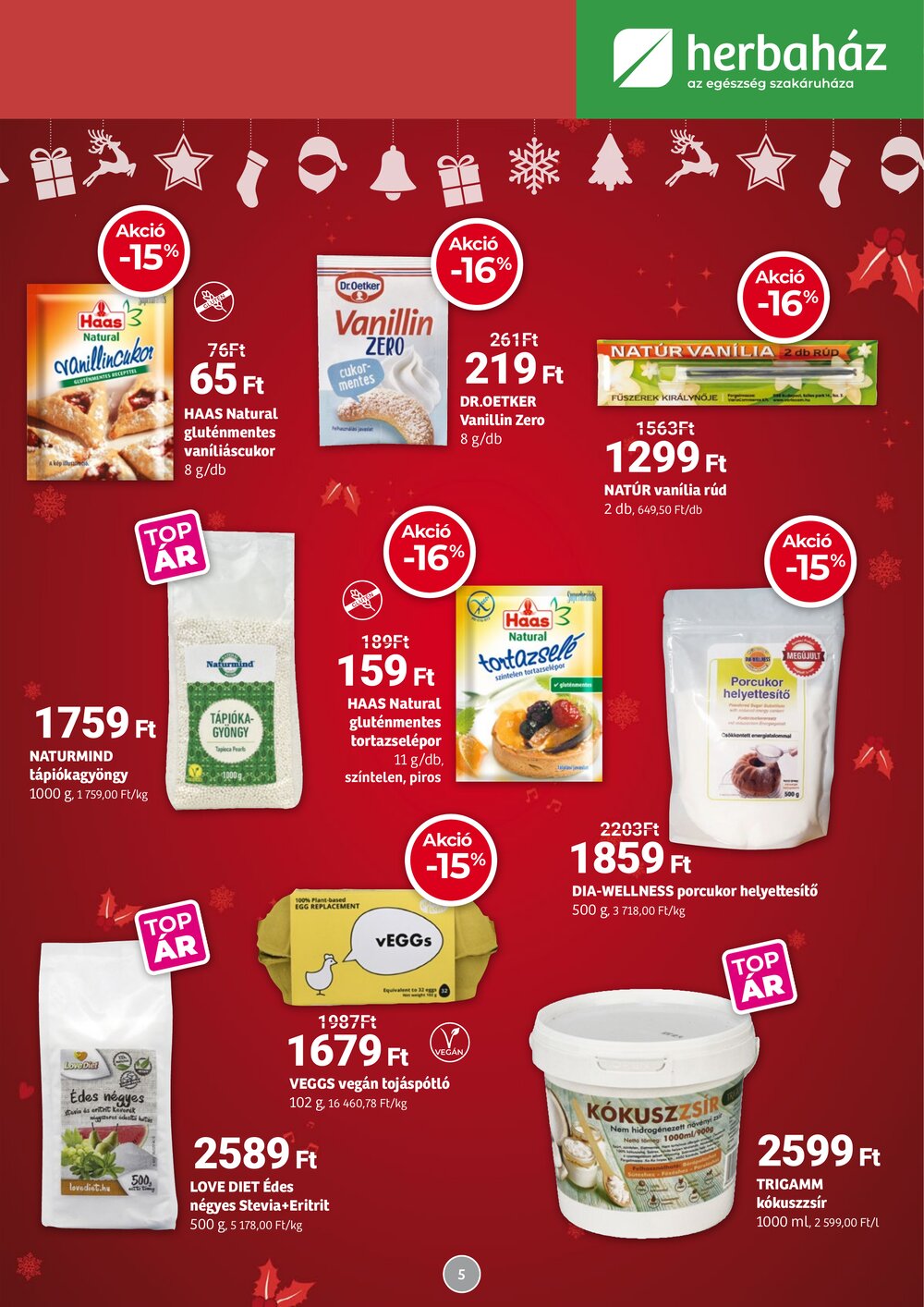 Herbaház akciós újság 2025.12.01-től - 5. oldal.