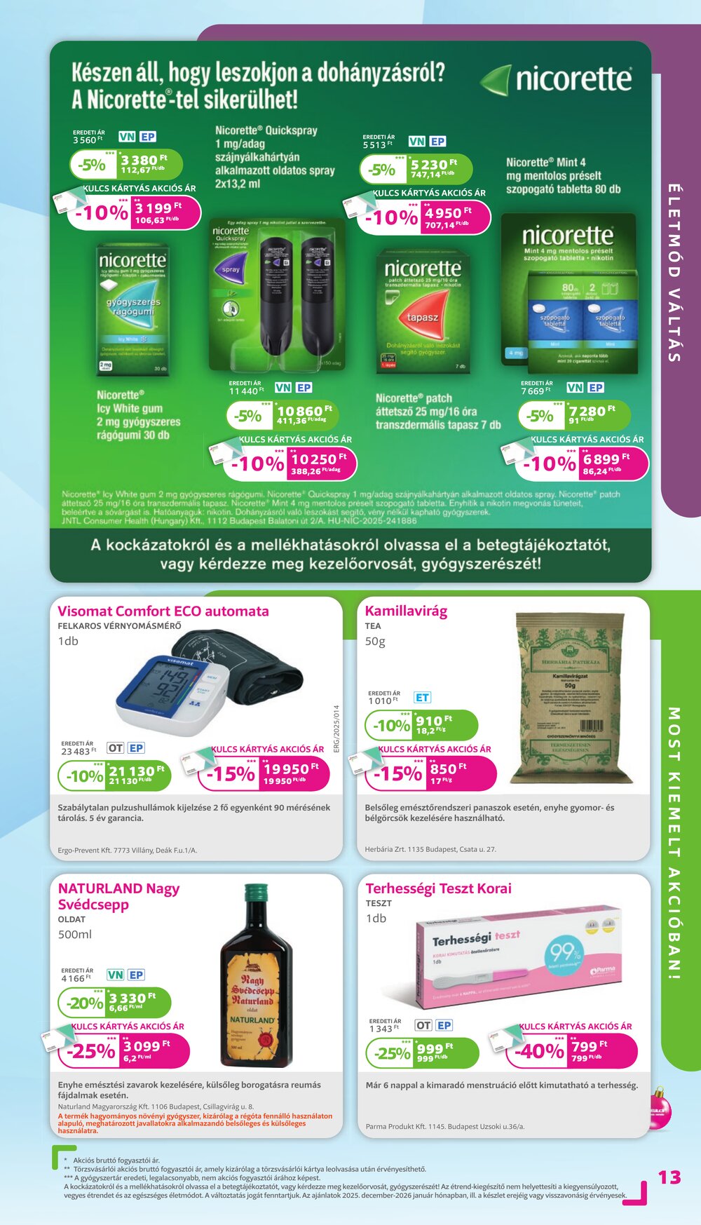 Kulcs Patika akciós újság 2025.12.01-től - 13. oldal.