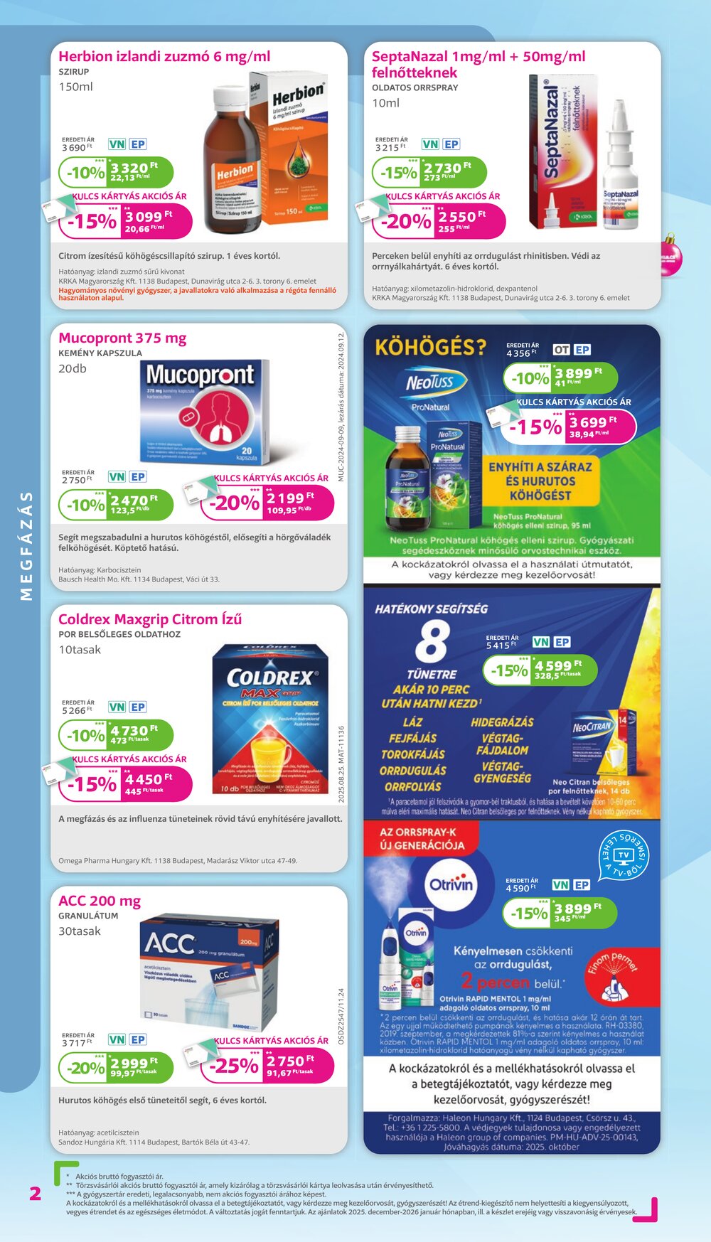 Kulcs Patika akciós újság 2025.12.01-től - 2. oldal.