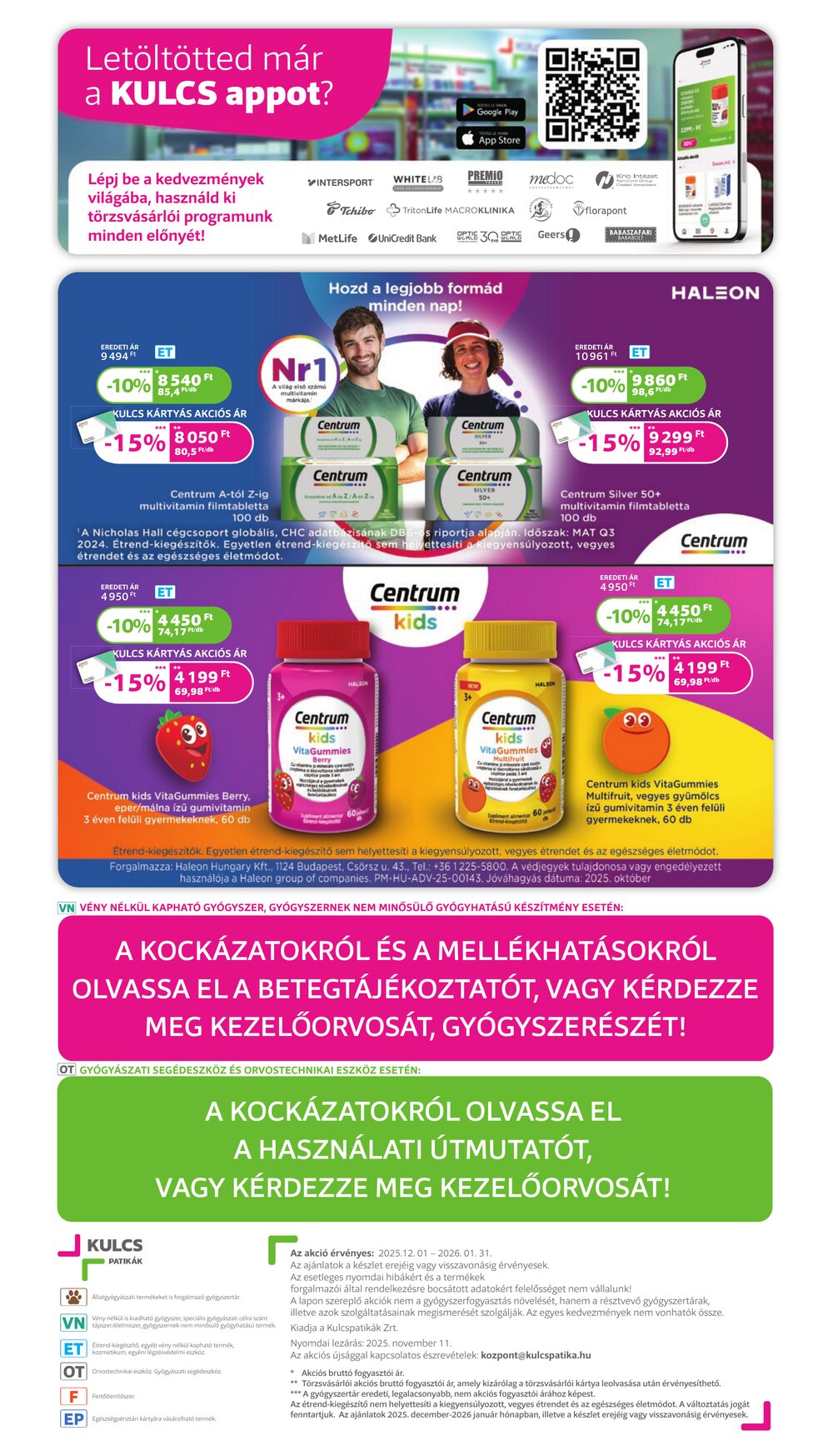 Kulcs Patika akciós újság 2025.12.01-től - 20. oldal.