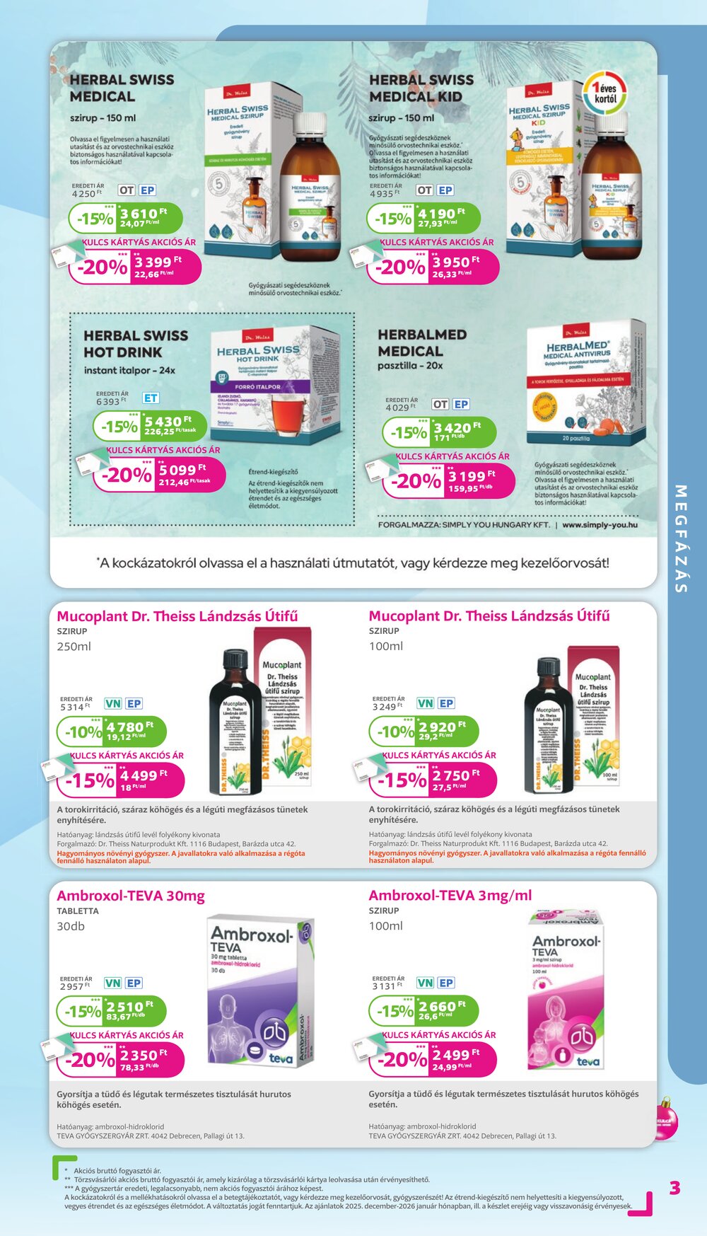 Kulcs Patika akciós újság 2025.12.01-től - 3. oldal.