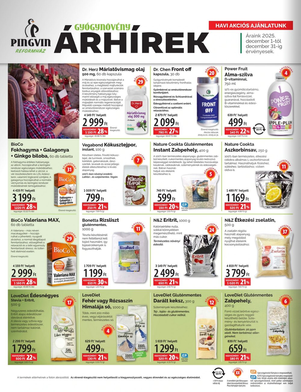 Pingvin Patika akciós újság 2025.12.01-től - 2. oldal.