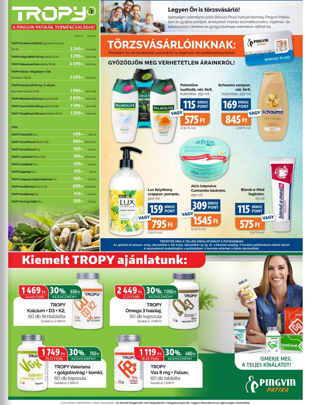 Pingvin Patika akciós újság 2025.12.01-től - 3. oldal.