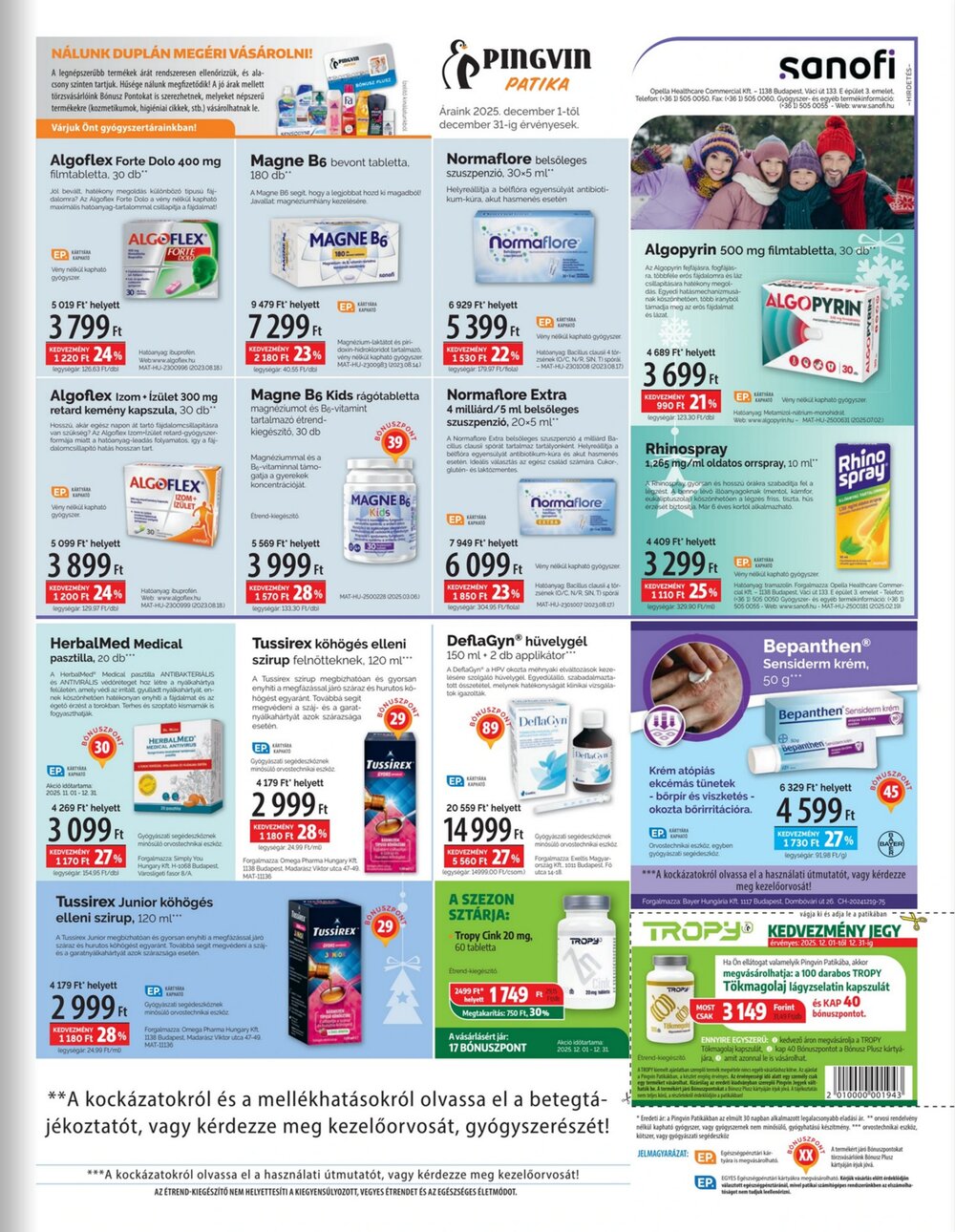 Pingvin Patika akciós újság 2025.12.01-től - 3. oldal.