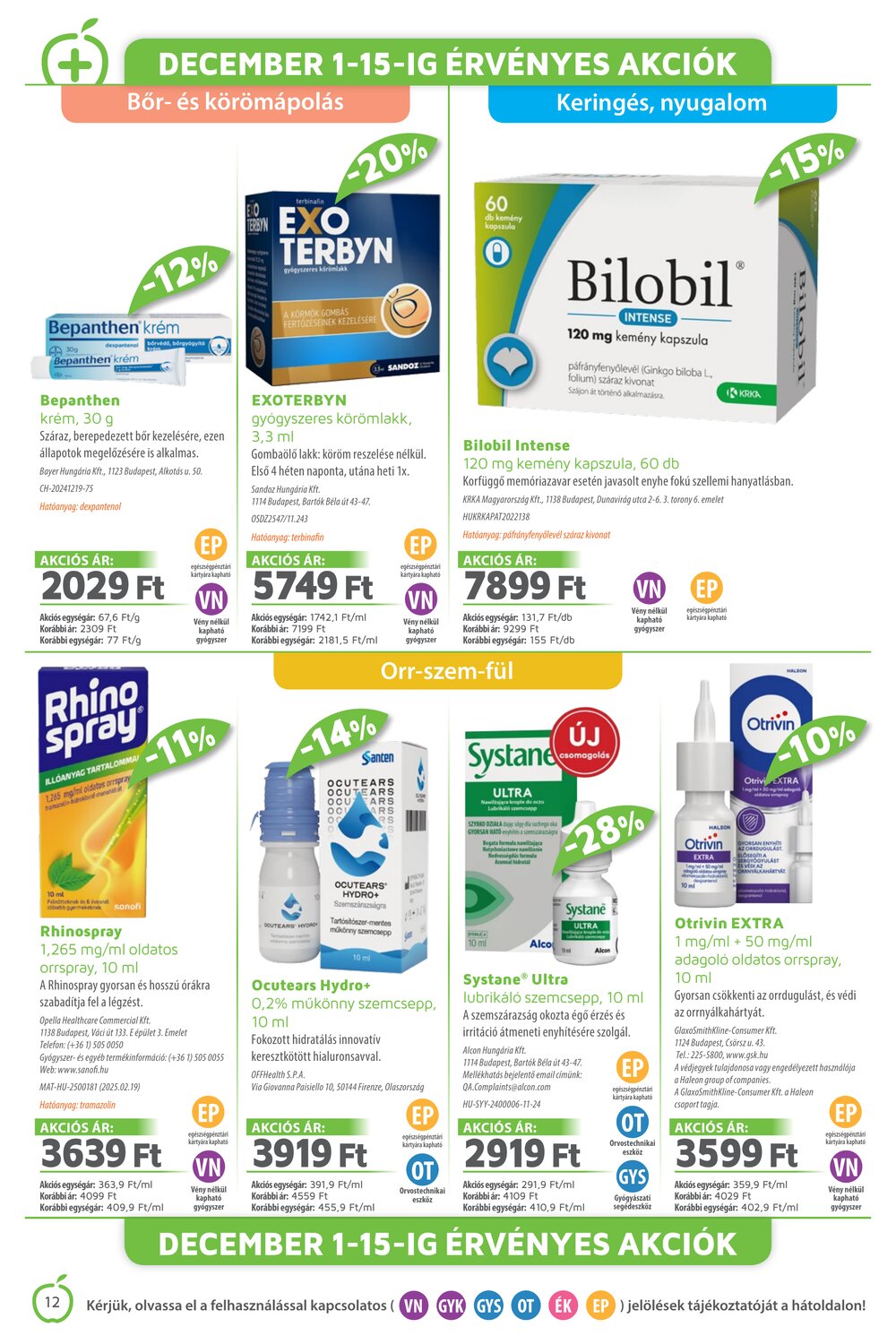 Alma Gyógyszertárak akciós újság 2025.12.01-től - 12. oldal.