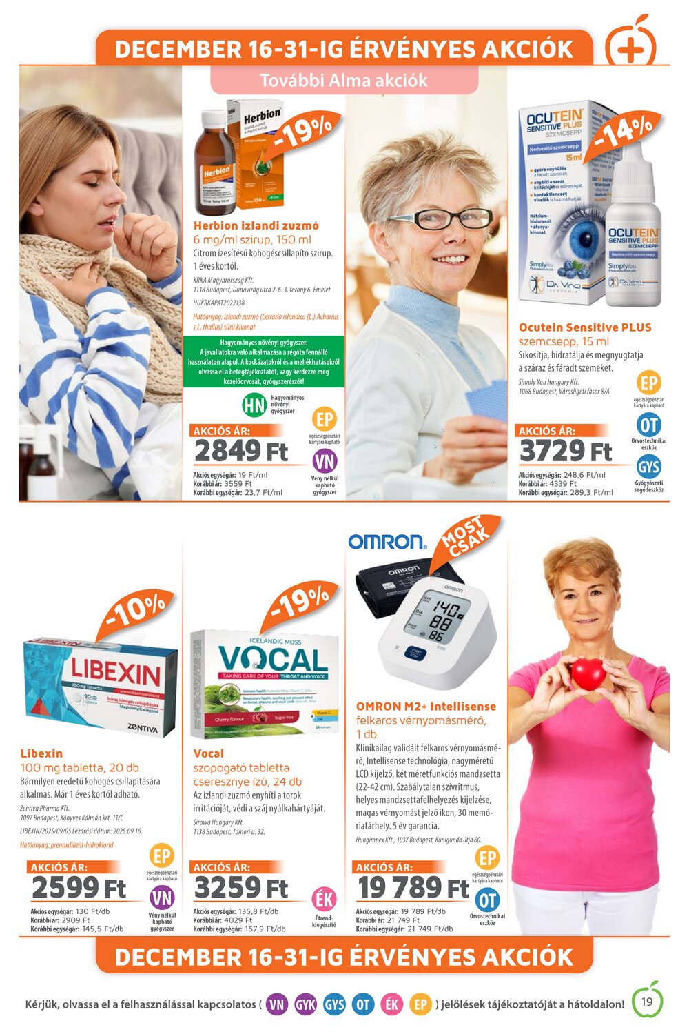 Alma Gyógyszertárak akciós újság 2025.12.01-től - 19. oldal.