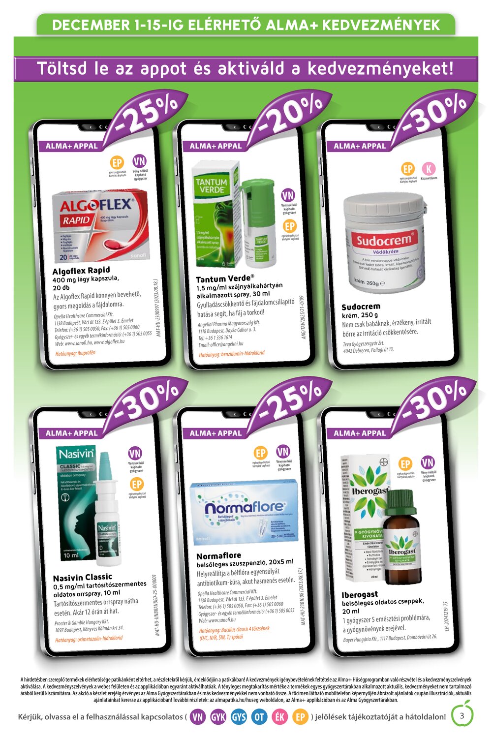 Alma Gyógyszertárak akciós újság 2025.12.01-től - 3. oldal.
