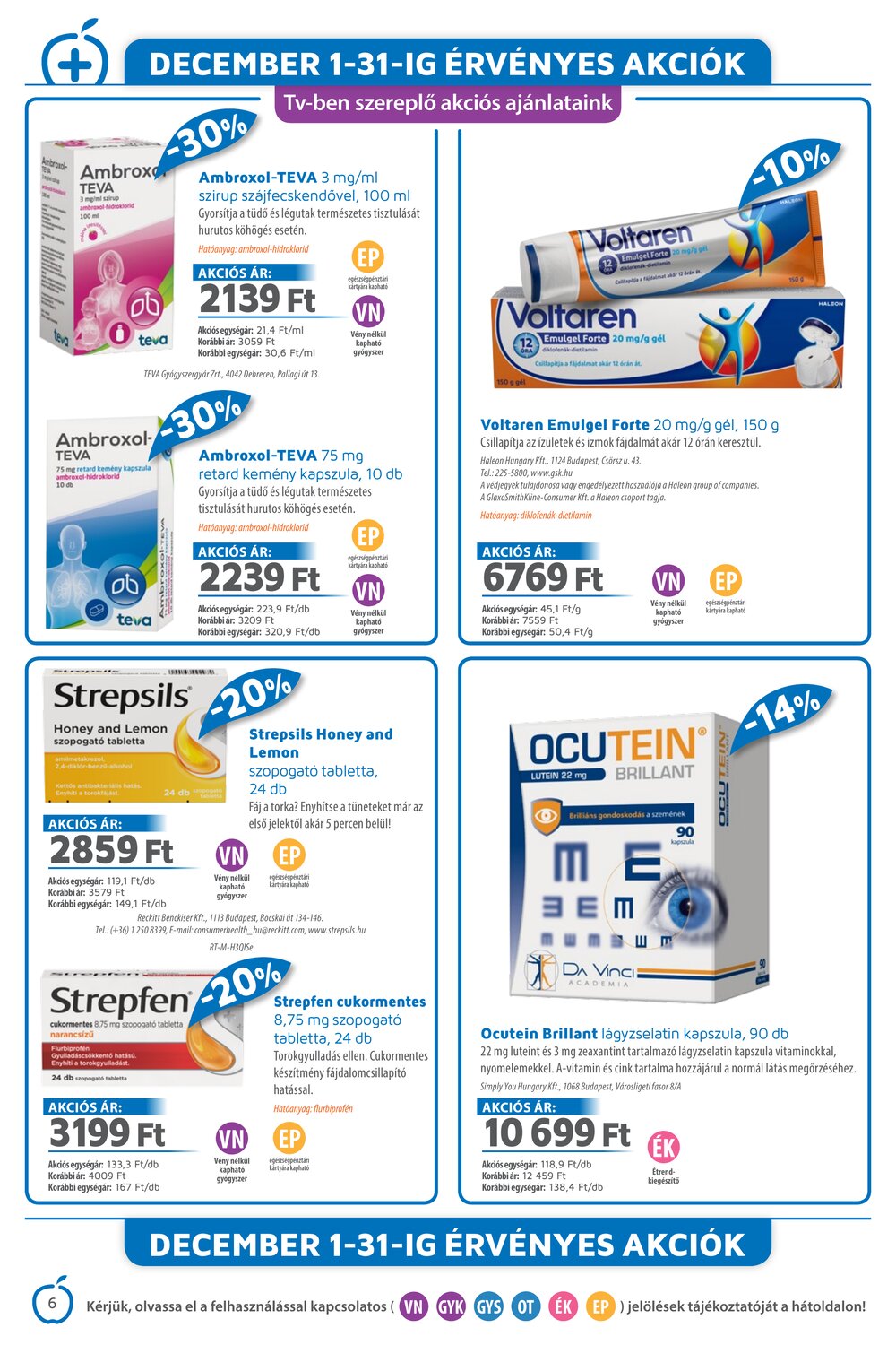 Alma Gyógyszertárak akciós újság 2025.12.01-től - 6. oldal.