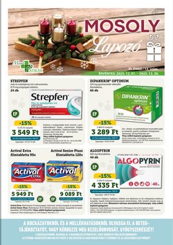 Mosoly Patikák akciós újság 2025.12.01-től