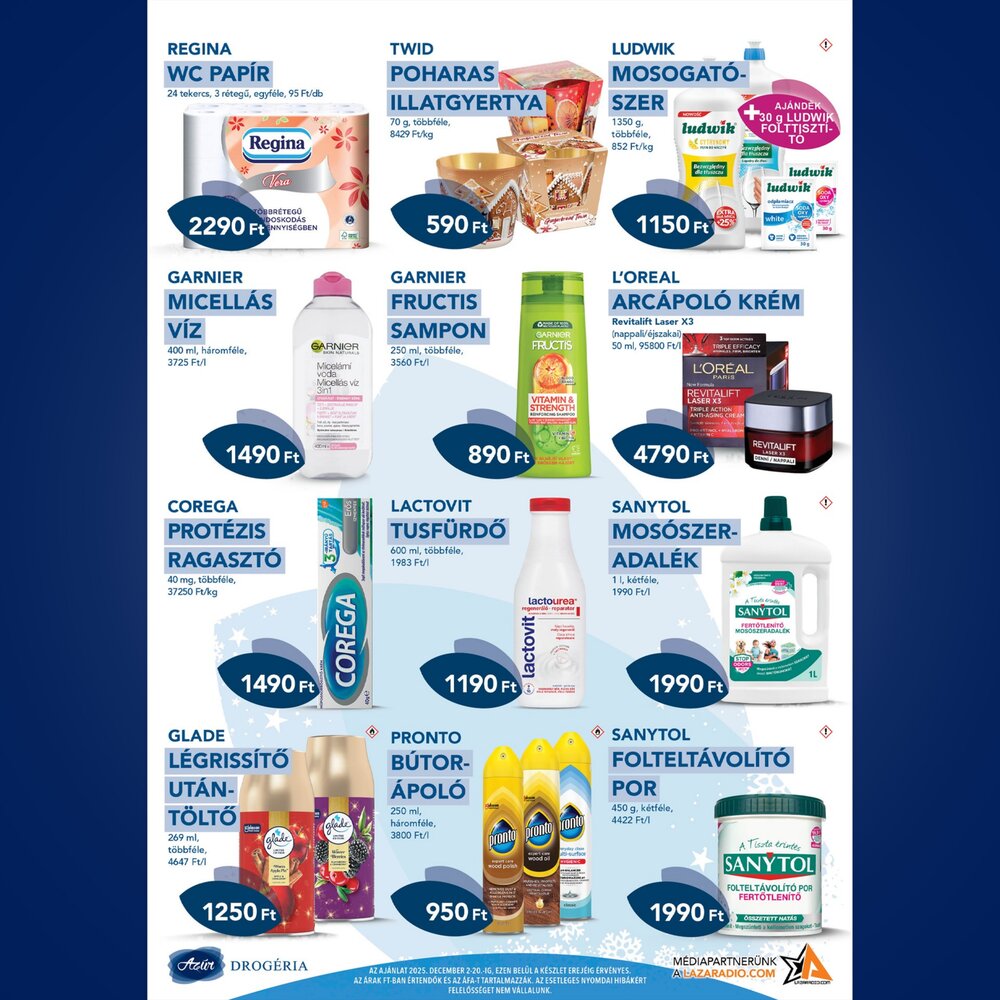 Azúr drogéria akciós újság 2025.12.03-tól - 5. oldal.