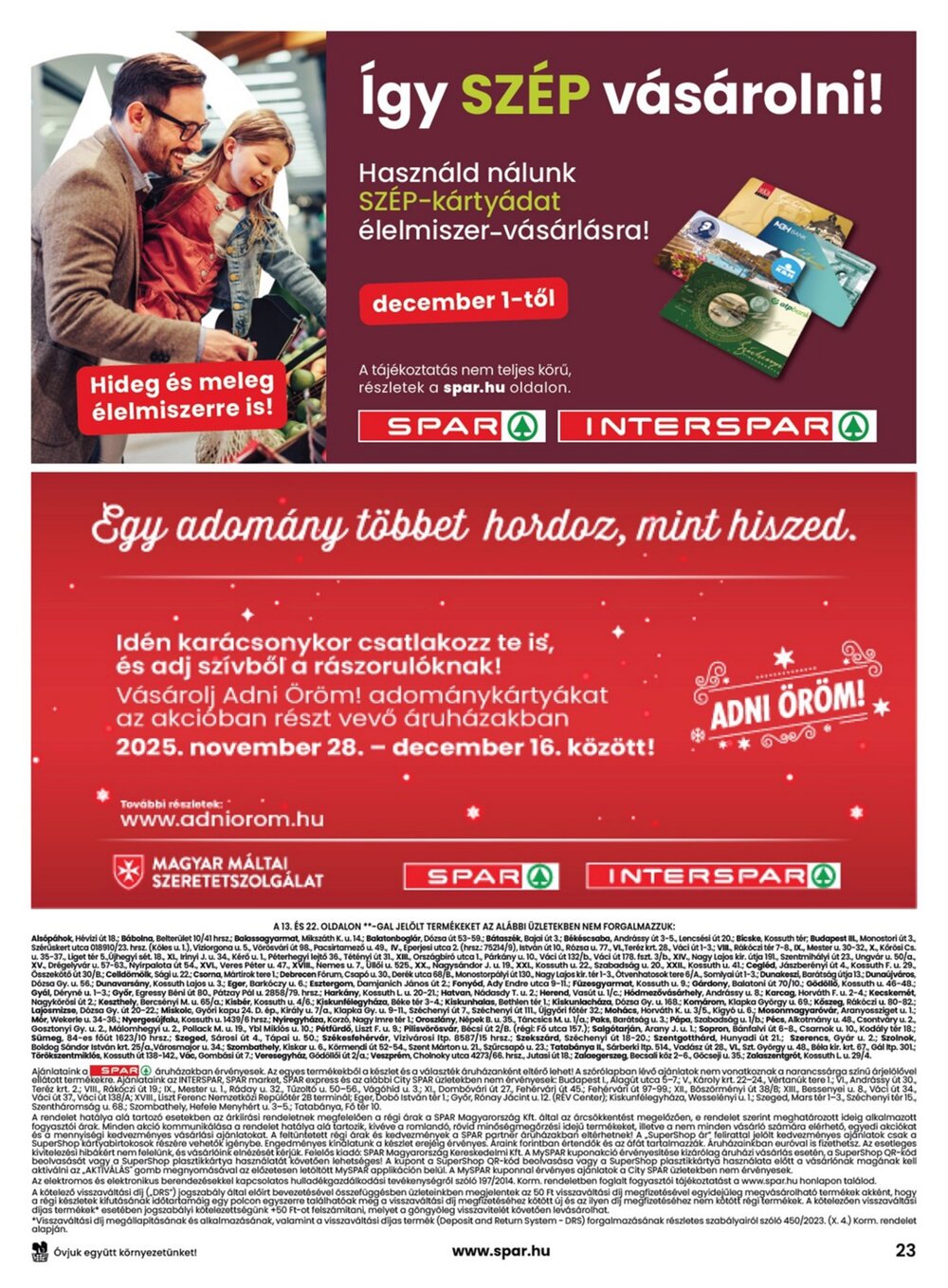 Spar akciós újság 2025.12.04-től - 23. oldal.