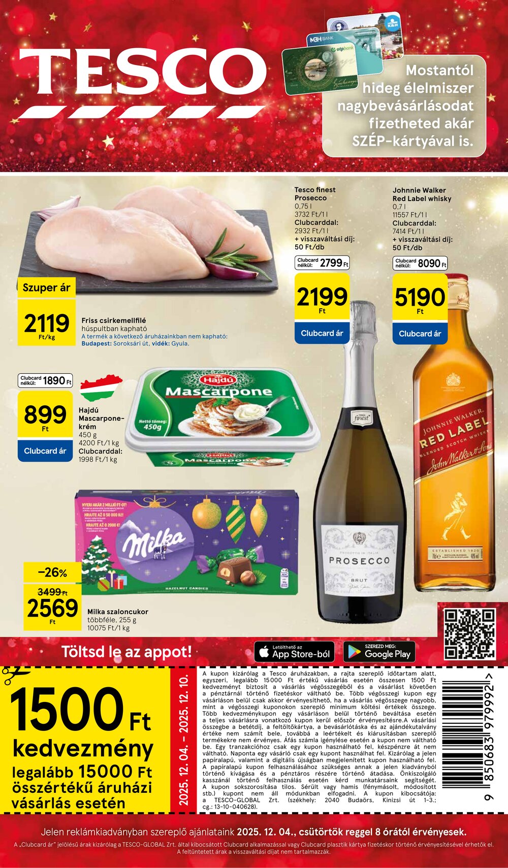 Tesco akciós újság 2025.12.04-től - 1. oldal.