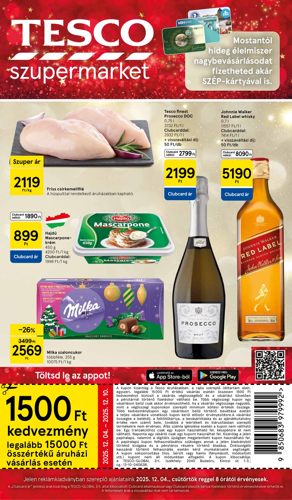 Tesco akciós újság 2025.12.04-től - 1. oldal.