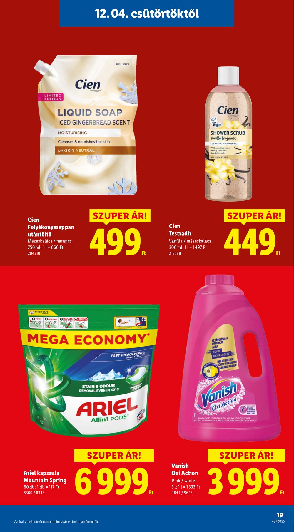 Lidl akciós újság 2025.12.04-től - 19. oldal.
