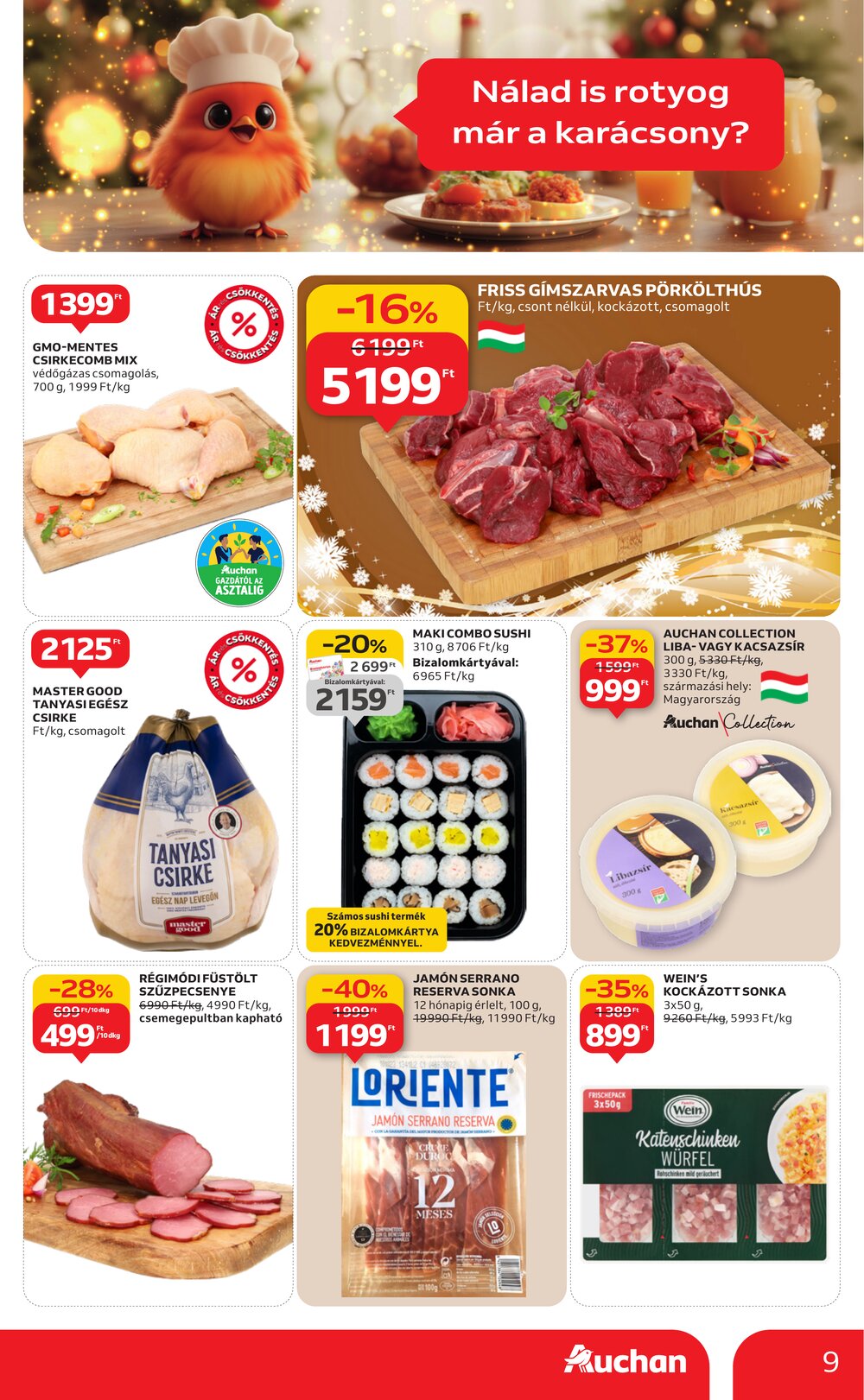 Auchan akciós újság 2025.12.04-től - 9. oldal.