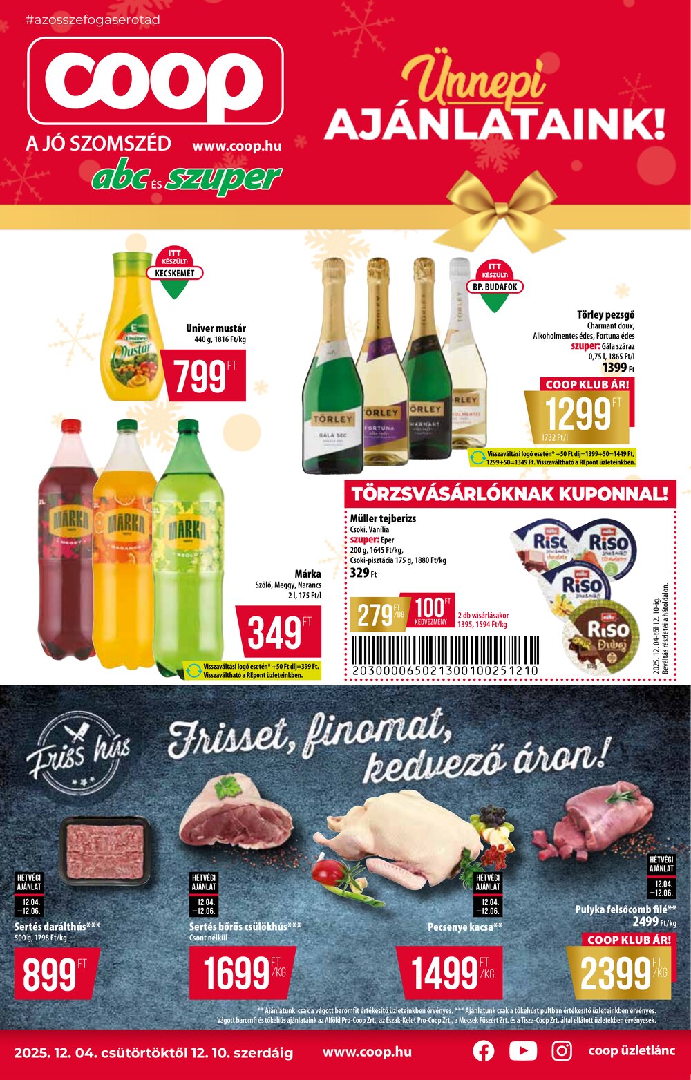 Coop akciós újság 2025.12.04-től - 1. oldal.