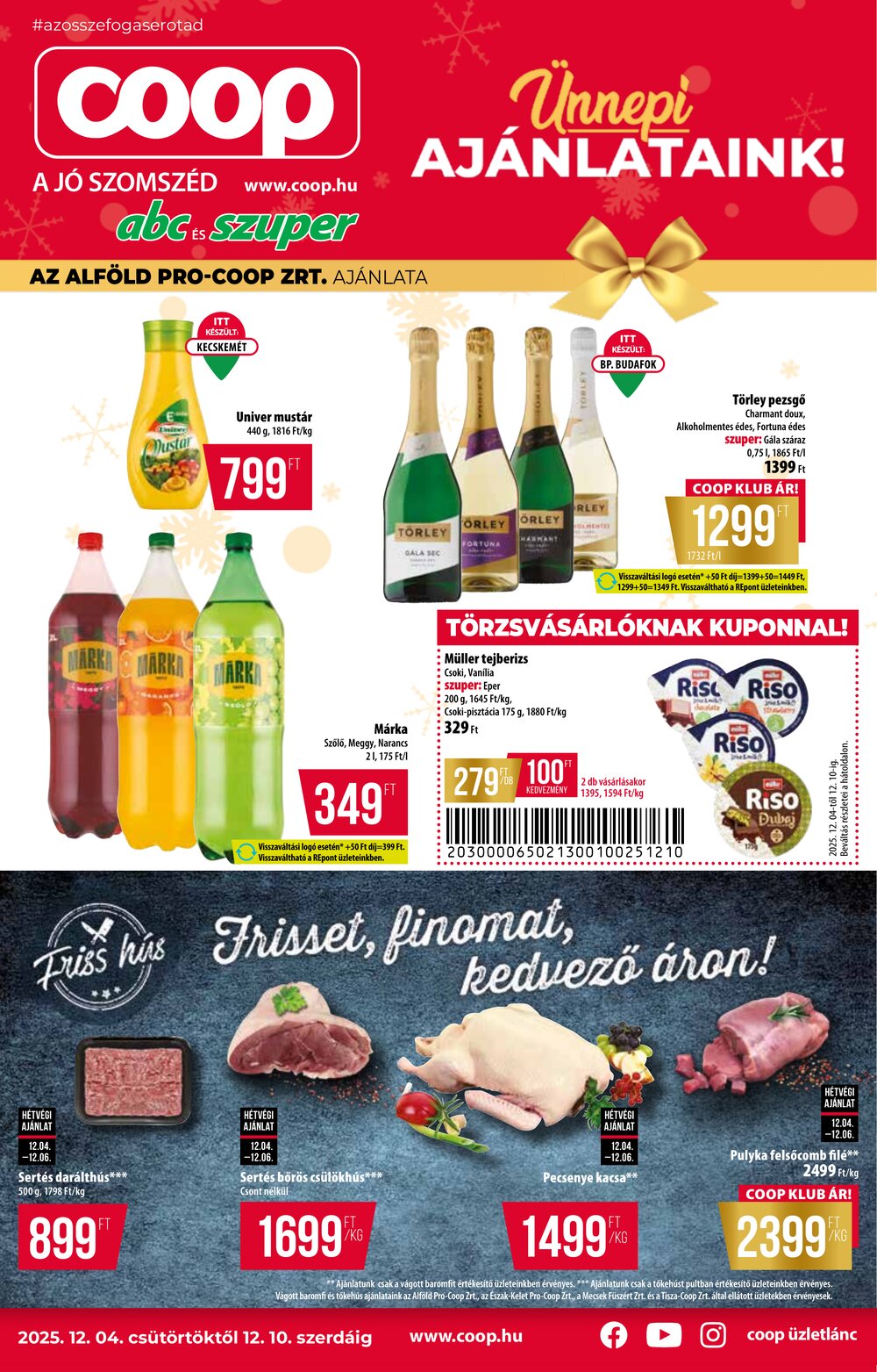 Coop akciós újság 2025.12.04-től - 1. oldal.