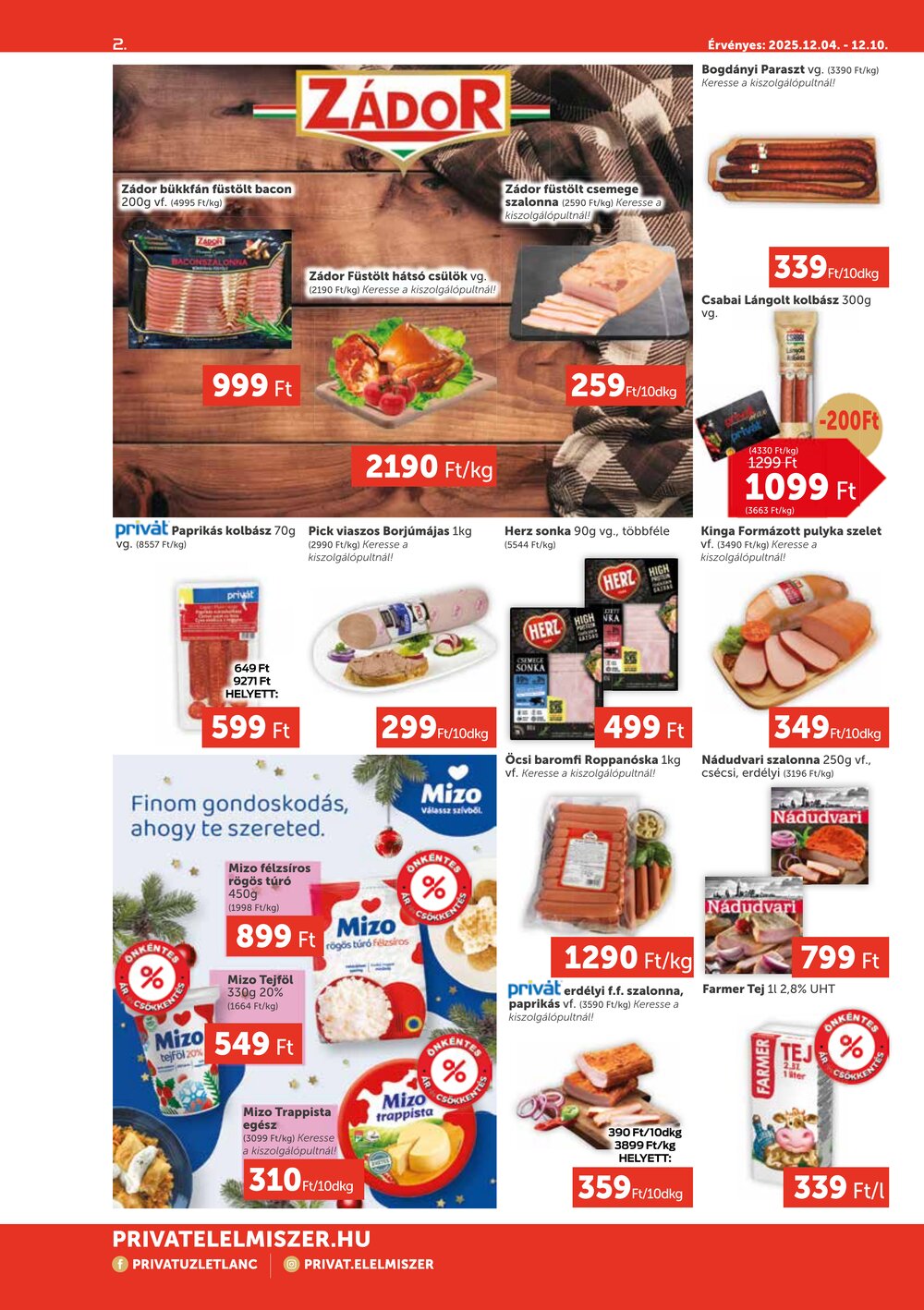 Privát akciós újság 2025.12.04-től - 2. oldal.