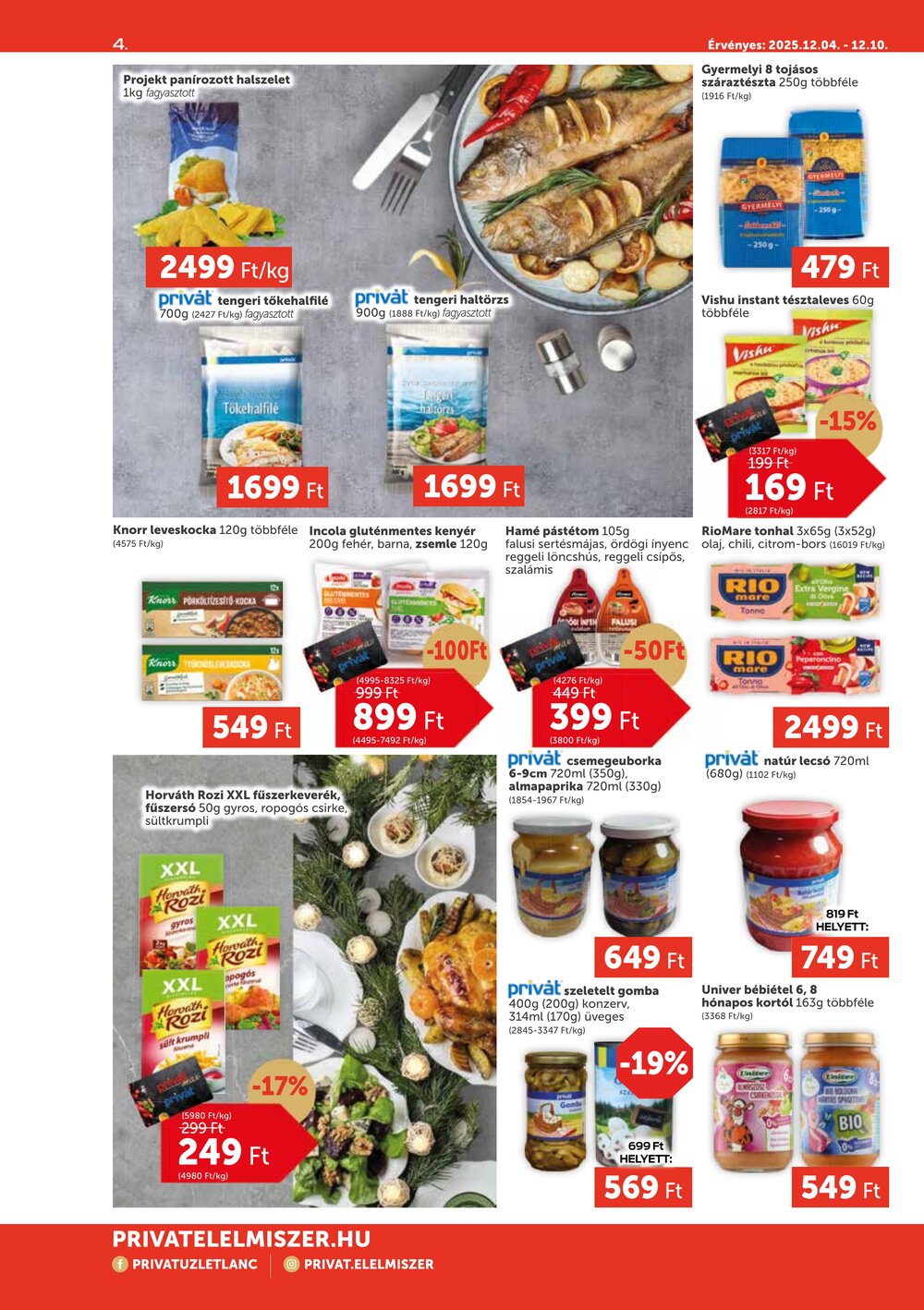 Privát akciós újság 2025.12.04-től - 4. oldal.