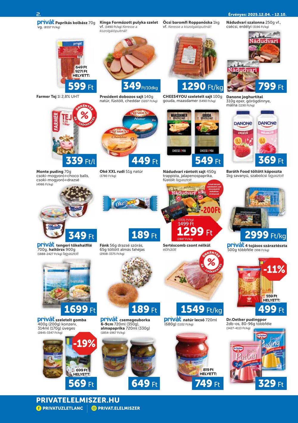 Privát akciós újság 2025.12.04-től - 2. oldal.