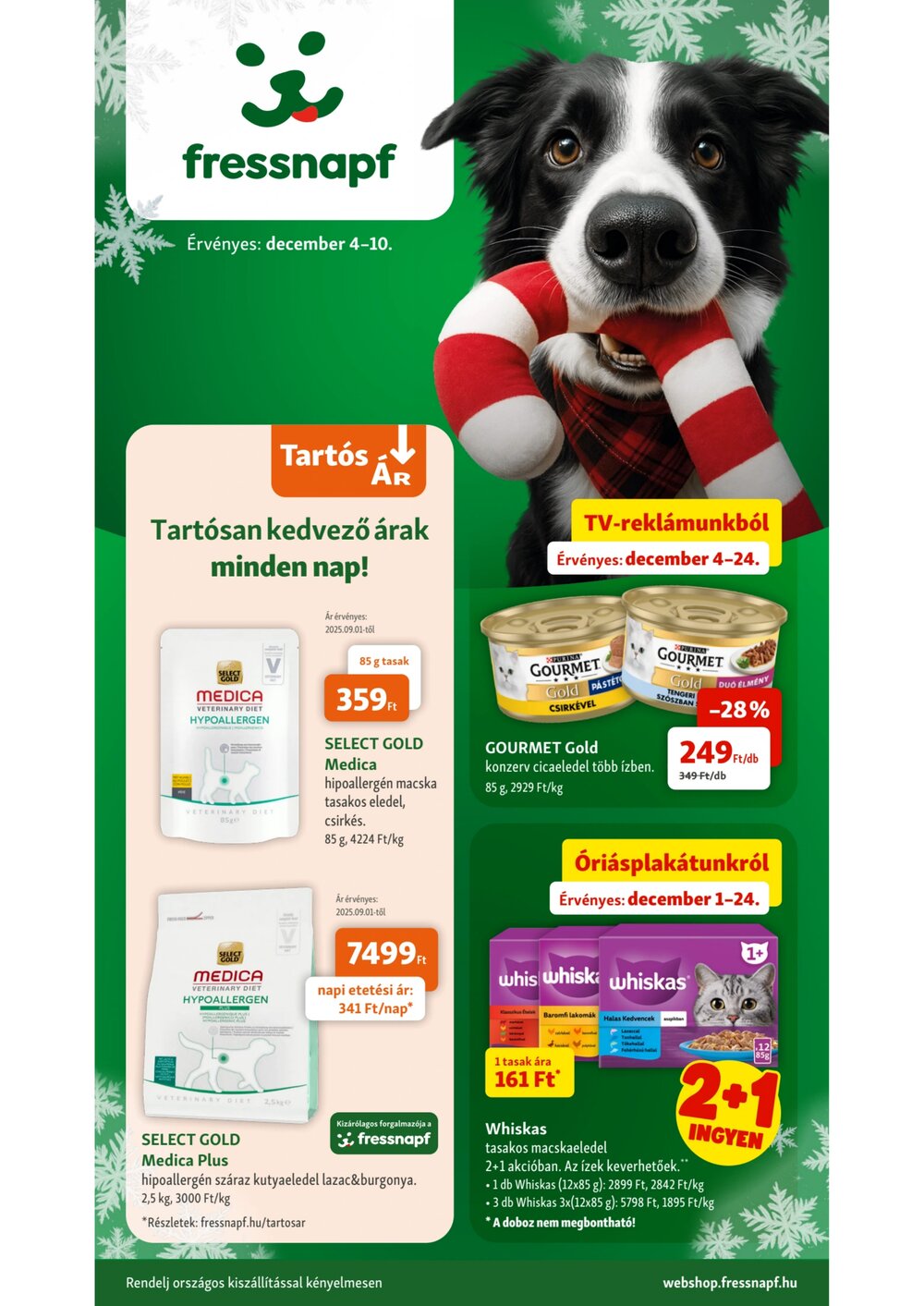 Fressnapf akciós újság 2025.12.04-től - 1. oldal.