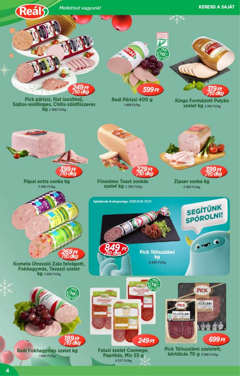 Reál akciós újság 2025.12.10-től - 4. oldal.