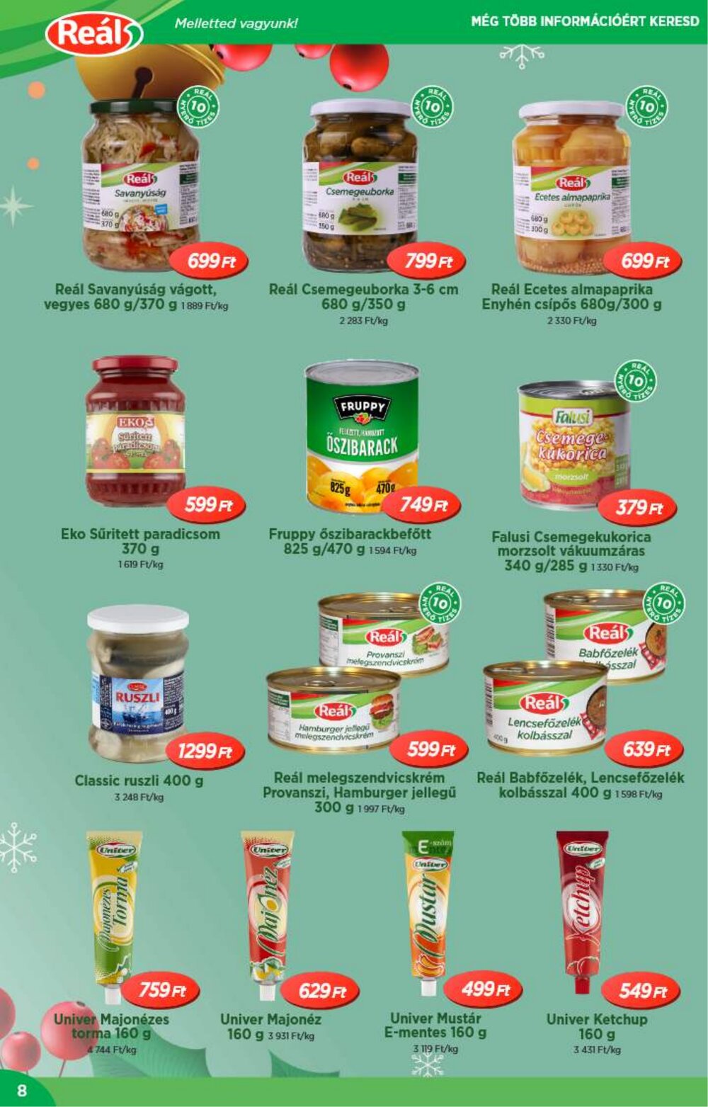 Reál akciós újság 2025.12.10-től - 8. oldal.